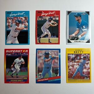 6 George Brett Baseball Cards